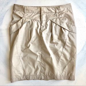 Zara Khaki Color Pencil Skirt Right Above the Knee